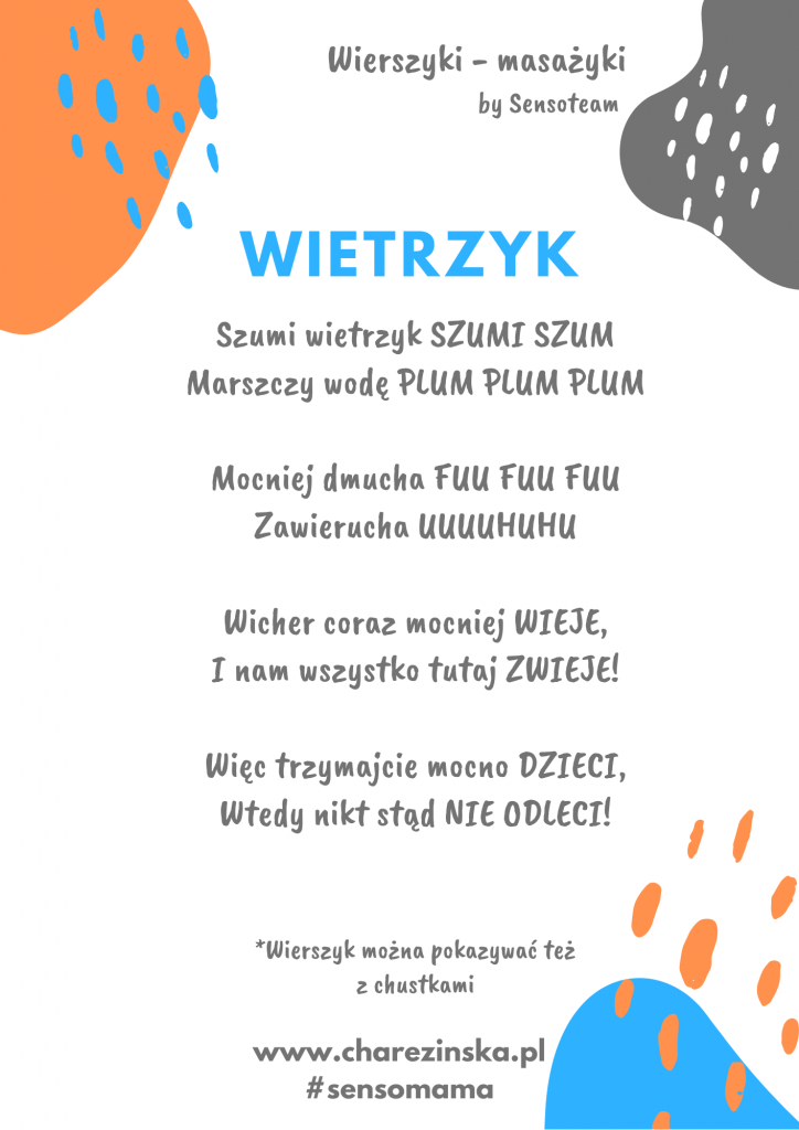 Wierszyki Masażyki - Wietrzyk! - Wspieranie Rozwoju Dzieci