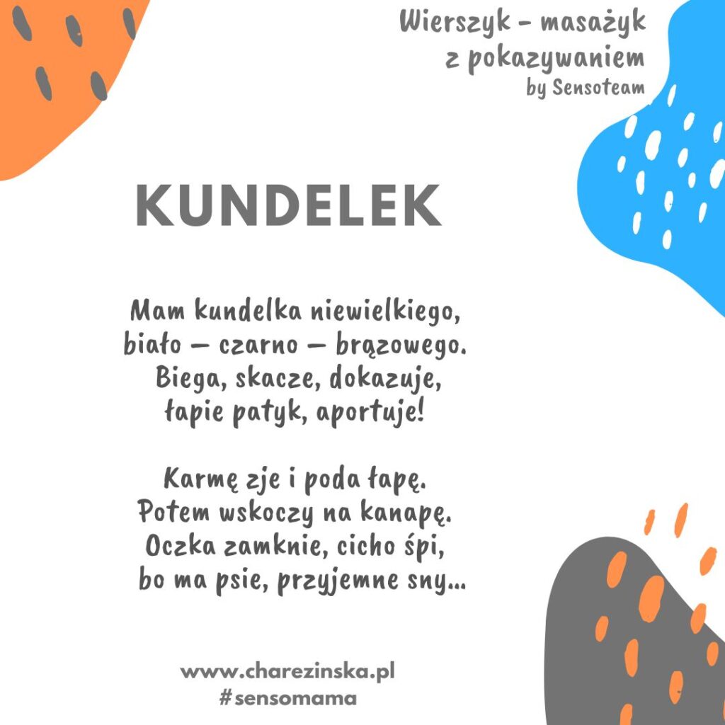 KUNDELEK - wierszyk masaÅ¼yk - z pokazywaniem